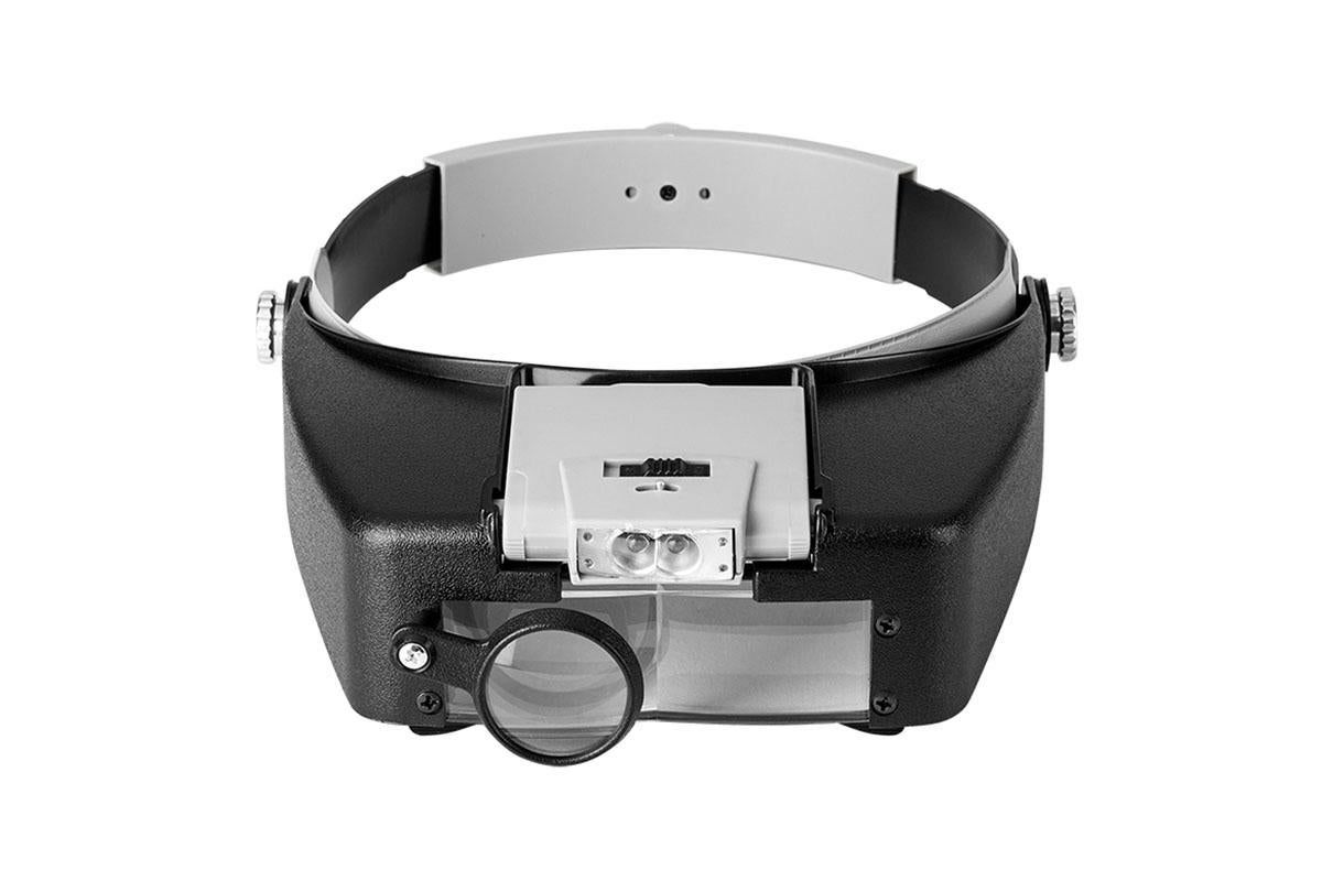 Head Mount Magnifying Glasses With LED Light For Jewelry Arts Crafts And Close Work-Gray - Image 3