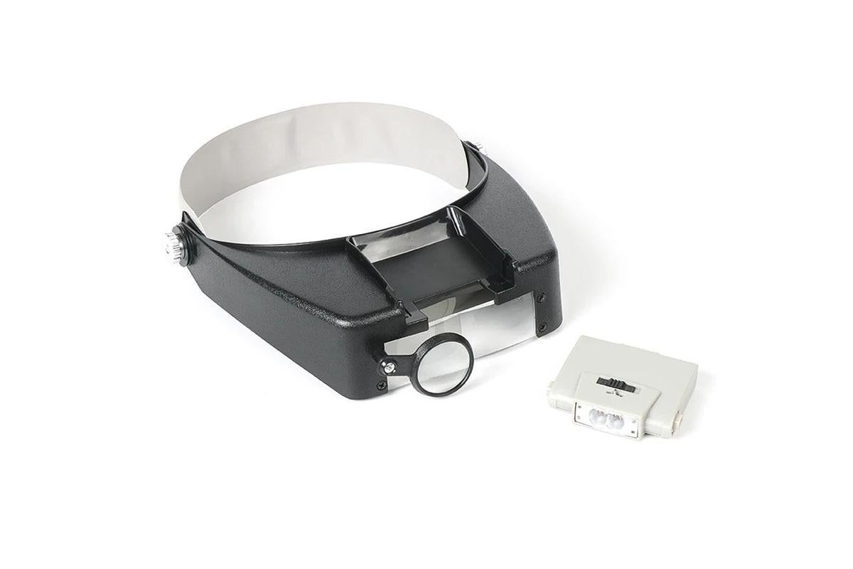 Head Mount Magnifying Glasses With LED Light For Jewelry Arts Crafts And Close Work-Gray - Image 4