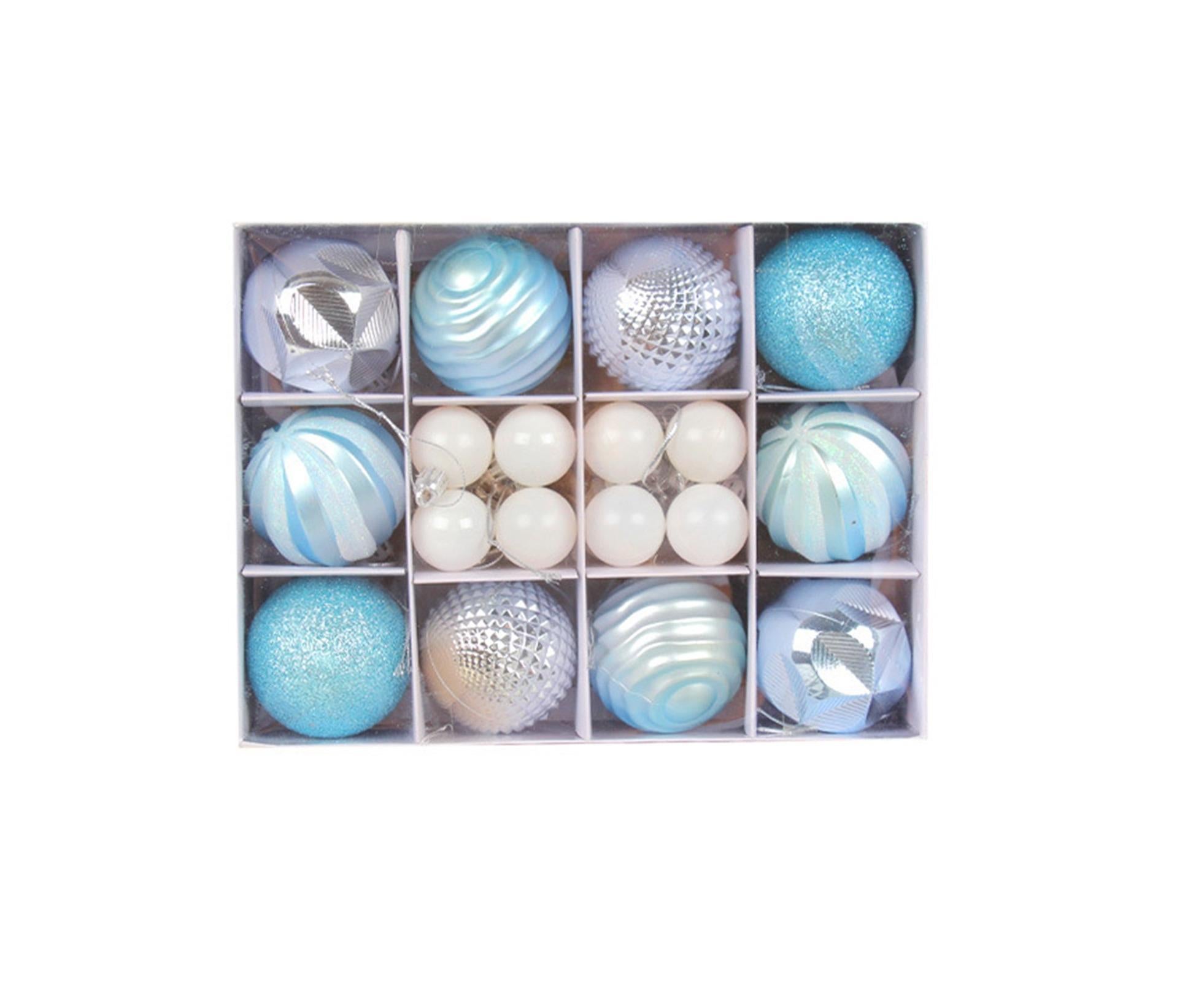 26Pcs Xmas Balls Bright Ornament-Blue - Image 1