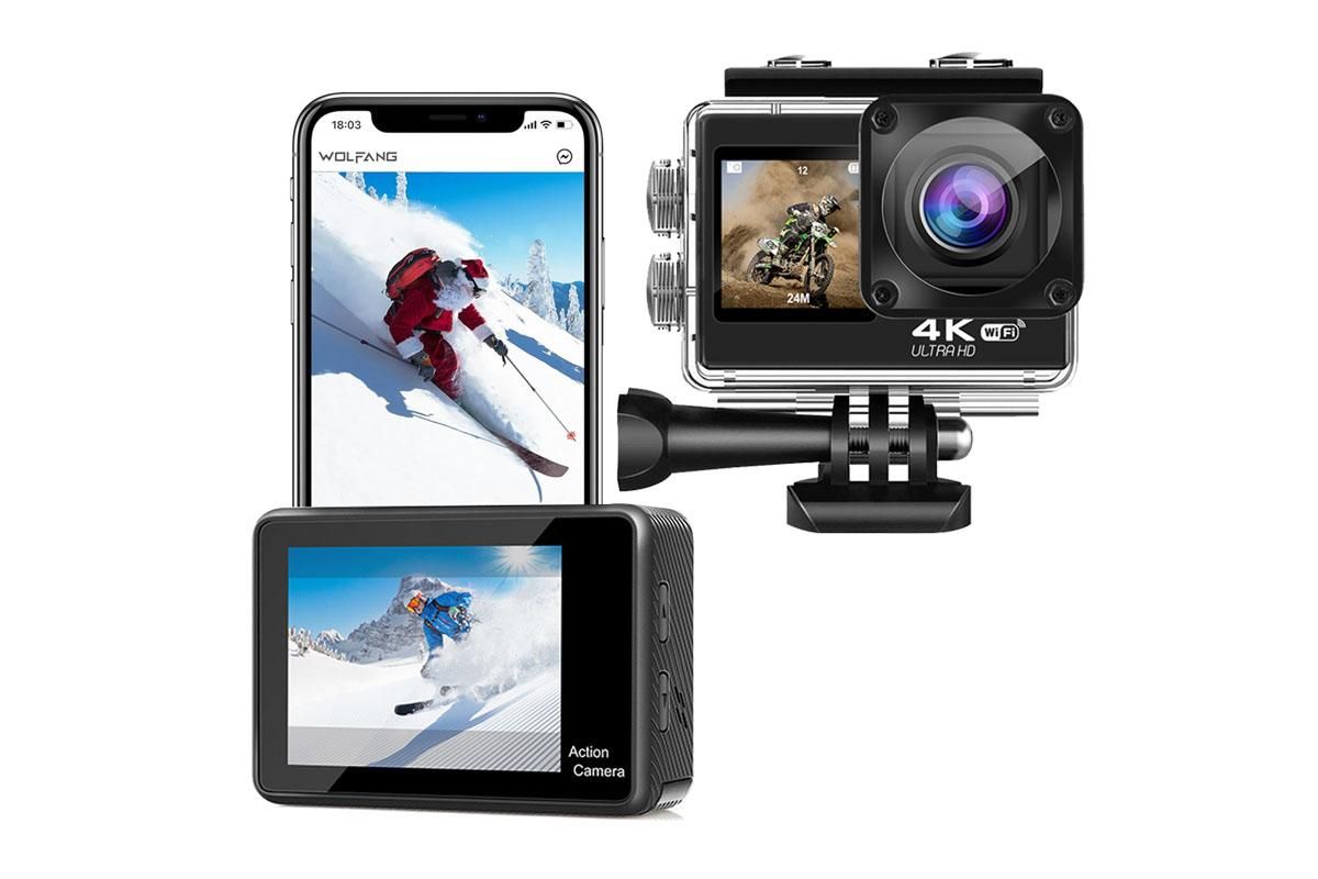 4K Action Camera Waterproof Underwater Camera with Remote Contro - Image 1