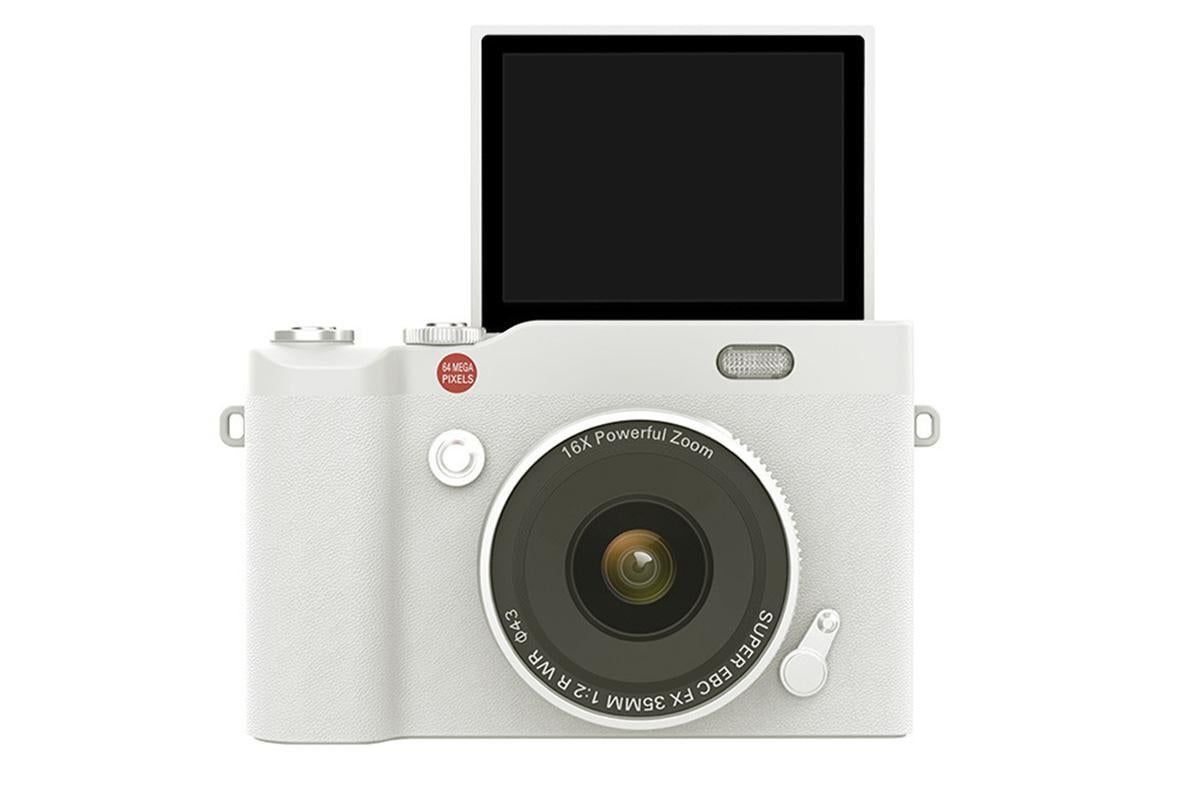4K Digital Camera 64MP Vlogging Camera with 180-degree Flip Screen 16X Digital Zoom -White - Image 6