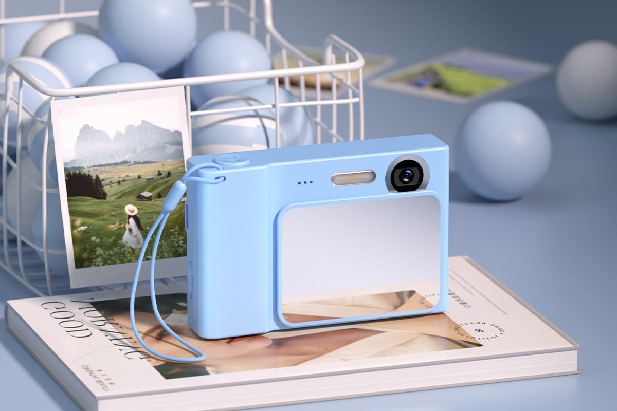 4K Digital Camera 2.4 Inch 1080P 48MP Entry Level Students Camera with 8 Times Zoom Built-in Music Games for Teens Christmas Gift-Blue - Image 4