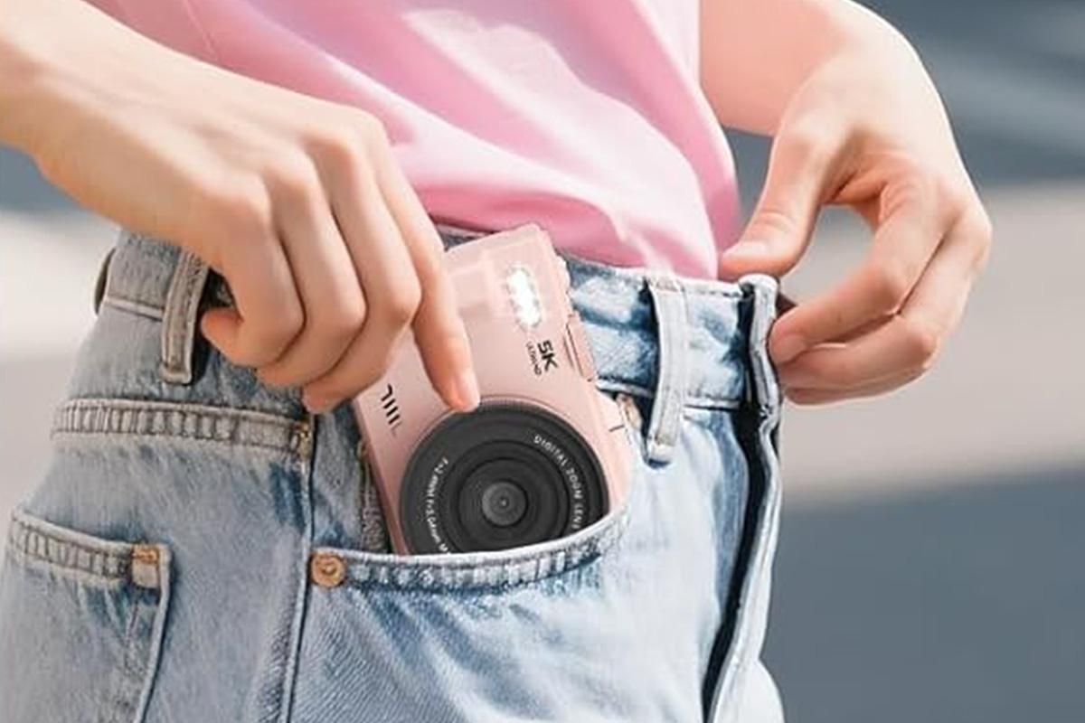 5K Digital Camera with 180-degree Flip Screen Vlogging Camera for YouTube -Pink - Image 5