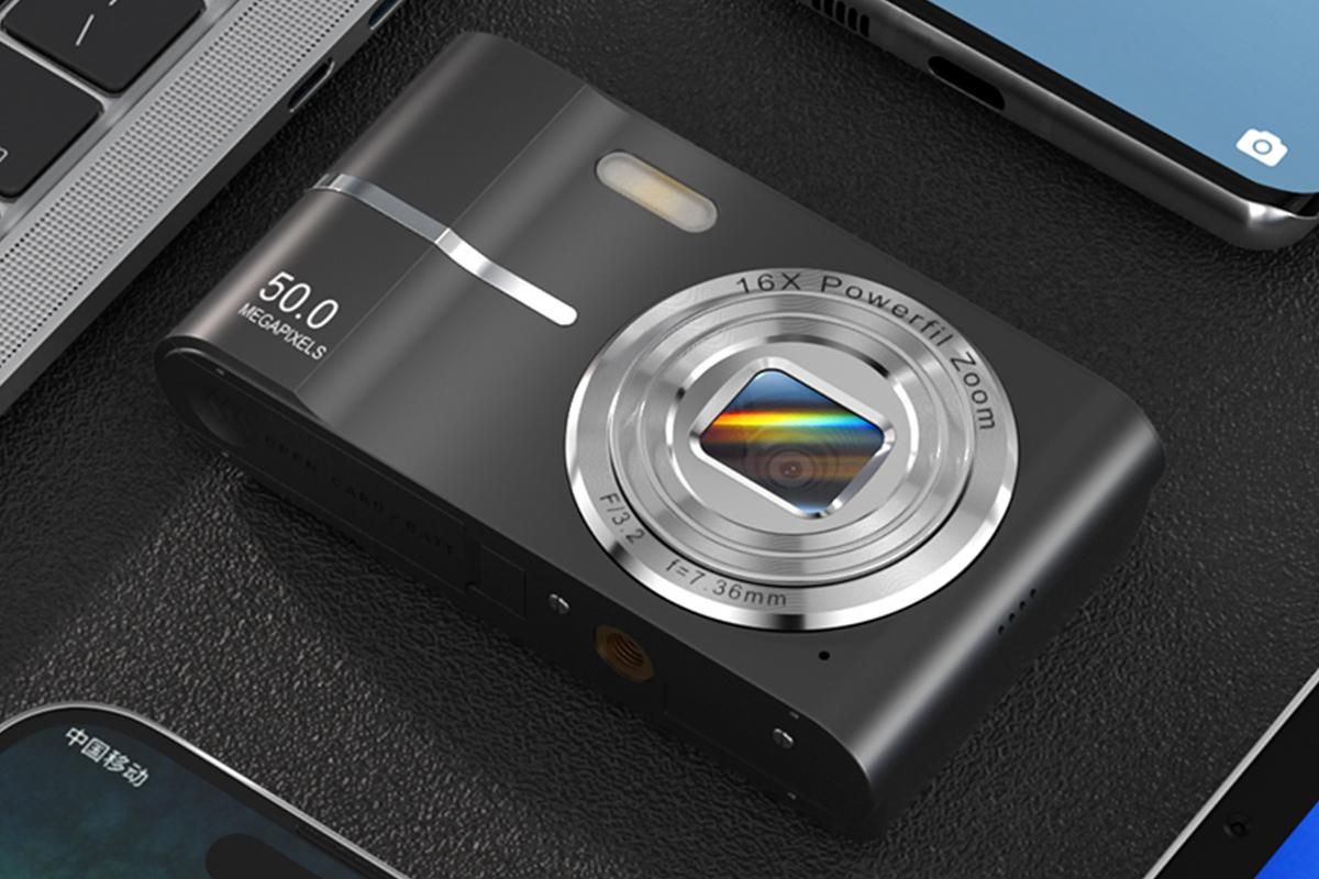 Digital Camera 4K Screen Video Camera With 32GB Memory Card-Black - Image 2