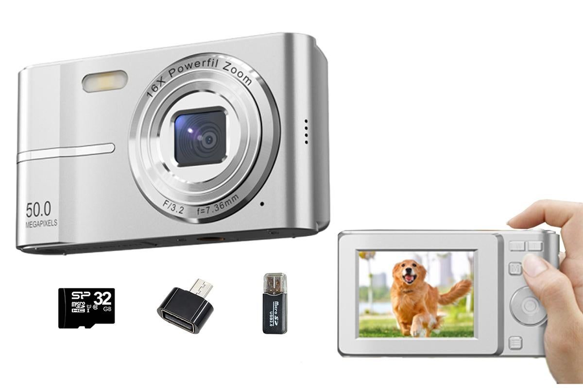 Digital Camera 4K Screen Video Camera With 32GB Memory Card-Black - Image 5