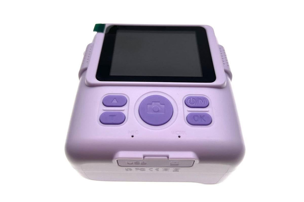Instant Print Camera for Kids Zero Ink Print Photo Camera with 32G TF Card-Purple - Image 4