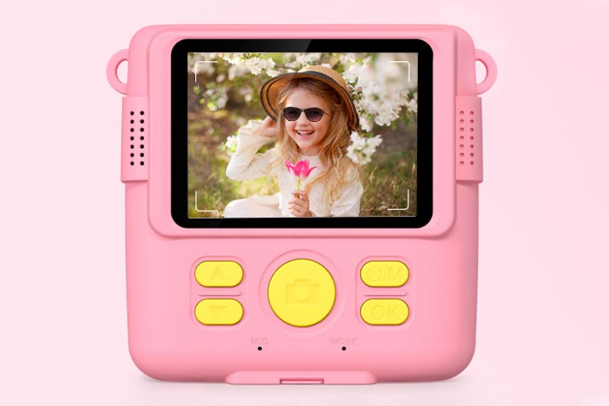Instant Print Camera for Kids Zero Ink Print Photo Camera with 32G TF Card-Pink - Image 2