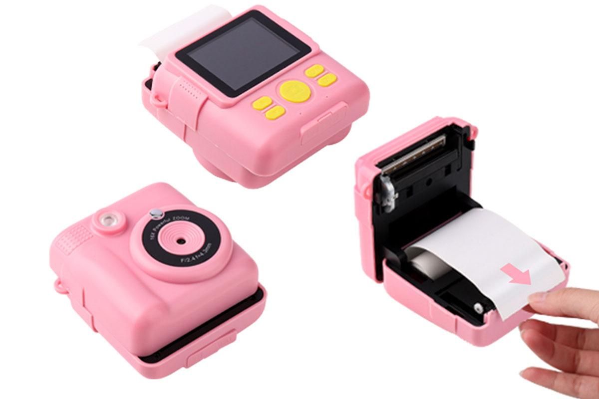 Instant Print Camera for Kids Zero Ink Print Photo Camera with 32G TF Card-Pink - Image 3