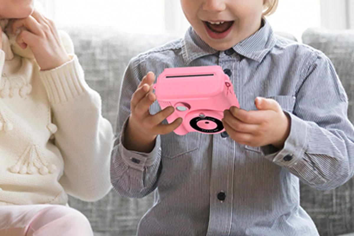 Instant Print Camera for Kids Zero Ink Print Photo Camera with 32G TF Card-Pink - Image 4