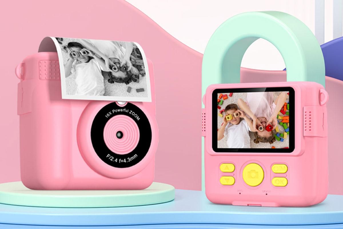 Instant Print Camera for Kids Zero Ink Print Photo Camera with 32G TF Card-Pink - Image 8