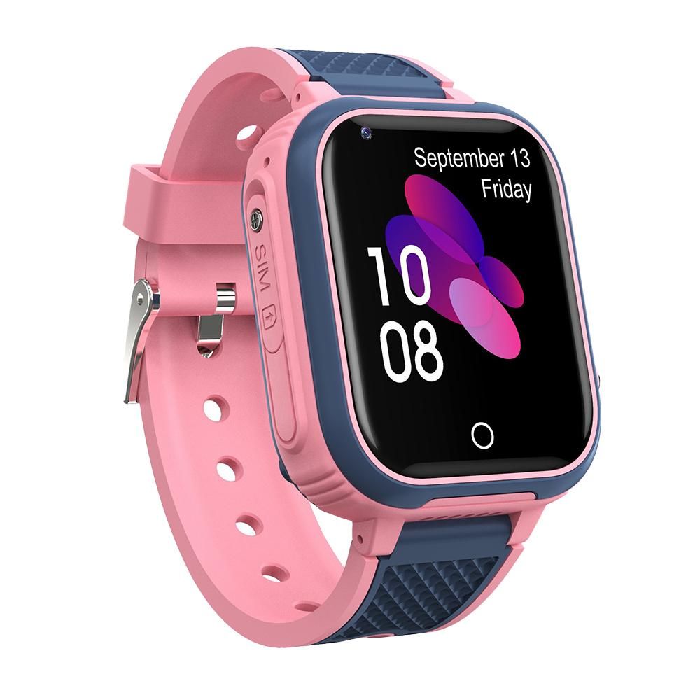 4G Kids Smart Watch with GPS Tracker Water-resistant Kids Cell Phone Watch -Pink - Image 1