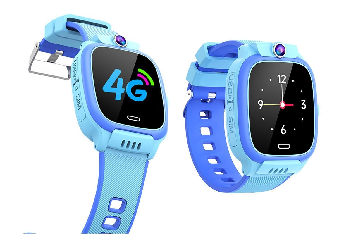 4G Smart Phone Watch Dual Positioning Alarm Water-Resistant Smart watch-Blue - Image 1