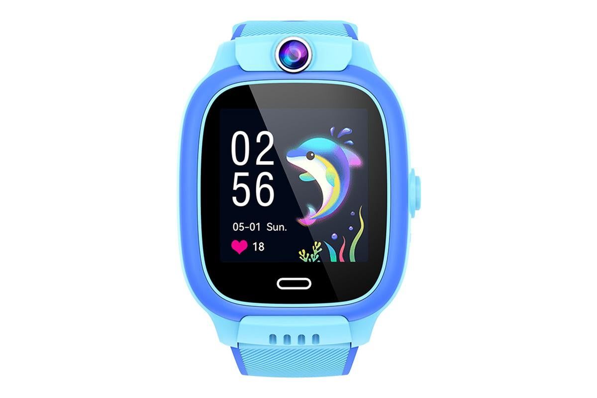 4G Smart Phone Watch Dual Positioning Alarm Water-Resistant Smart watch-Blue - Image 4