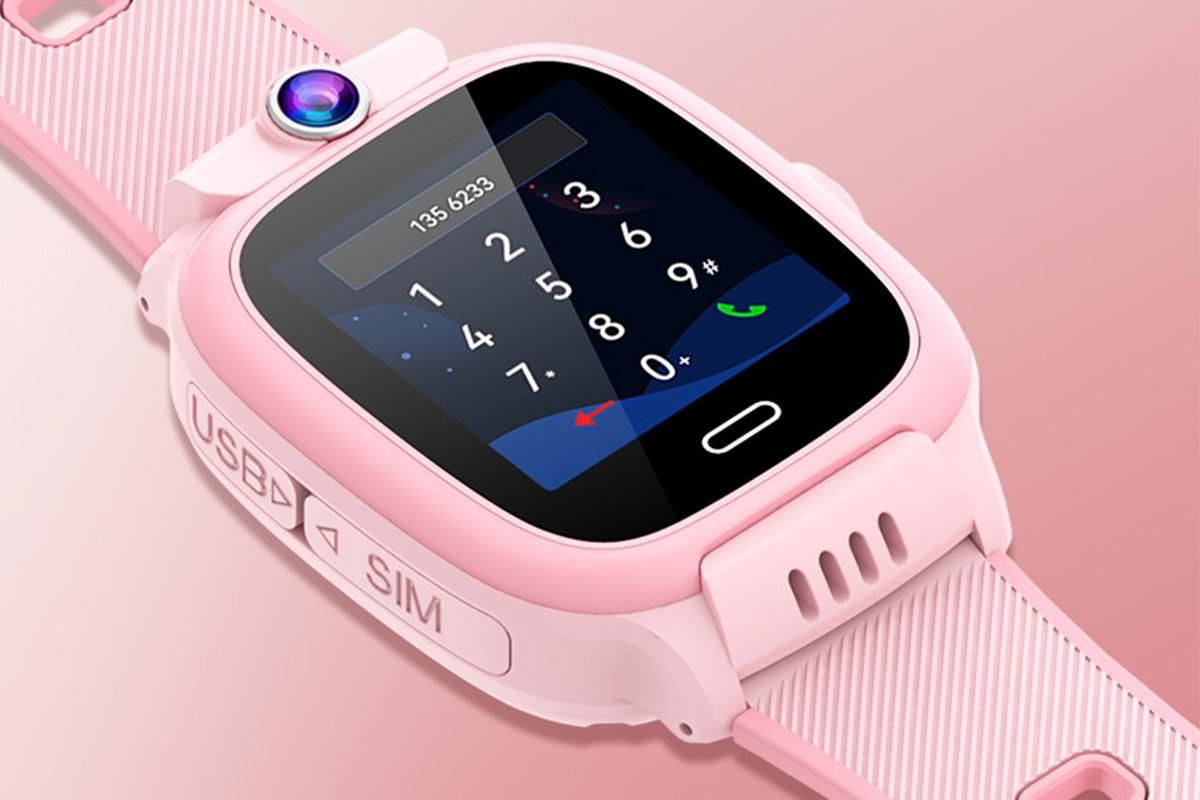 4G Smart Phone Watch Dual Positioning Alarm Water-Resistant Smart watch-Pink - Image 2