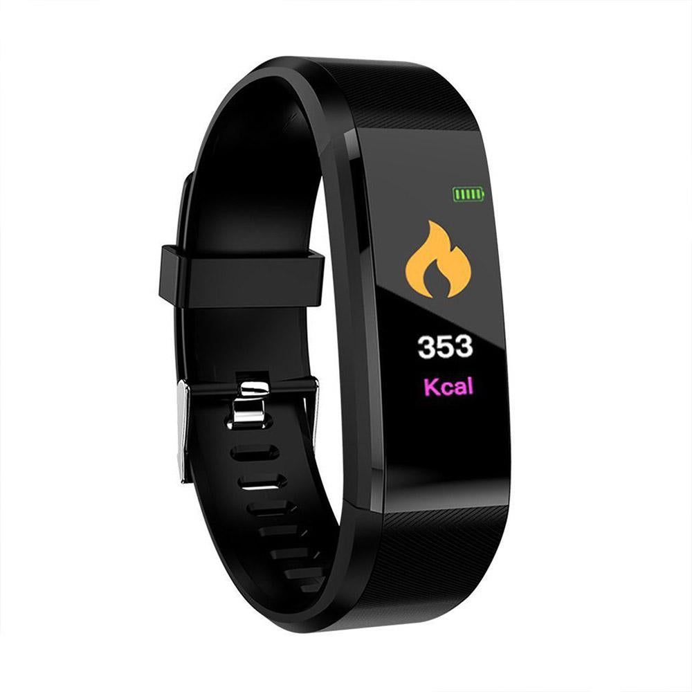 Bluetooth Smart Fitness Tracker Band Heart Rate Monitor Armband-Black - Image 2