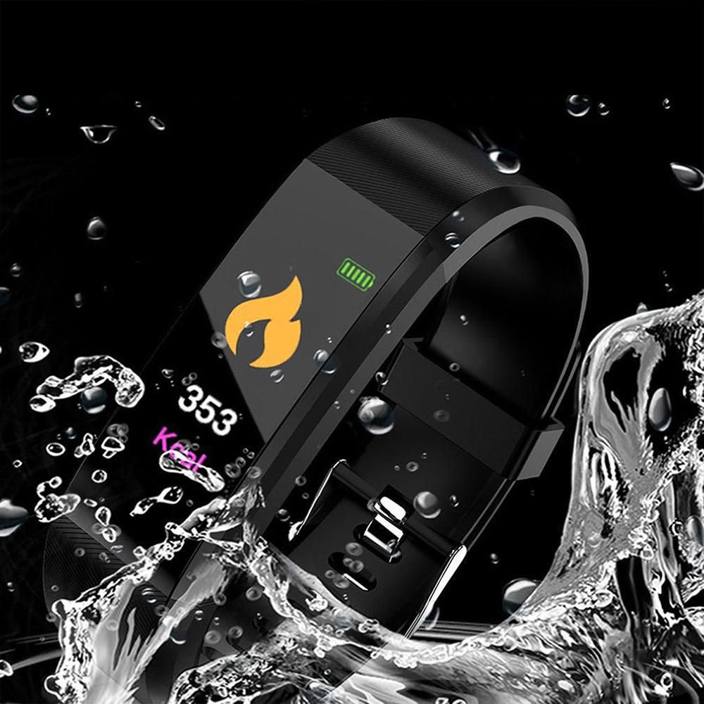 Bluetooth Smart Fitness Tracker Band Heart Rate Monitor Armband-Purple - Image 3