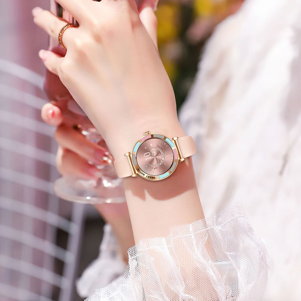 Bluetooth Smart Watch IP67 Waterproof Smartwatch with 100+Sports Modes-Gold - Image 2