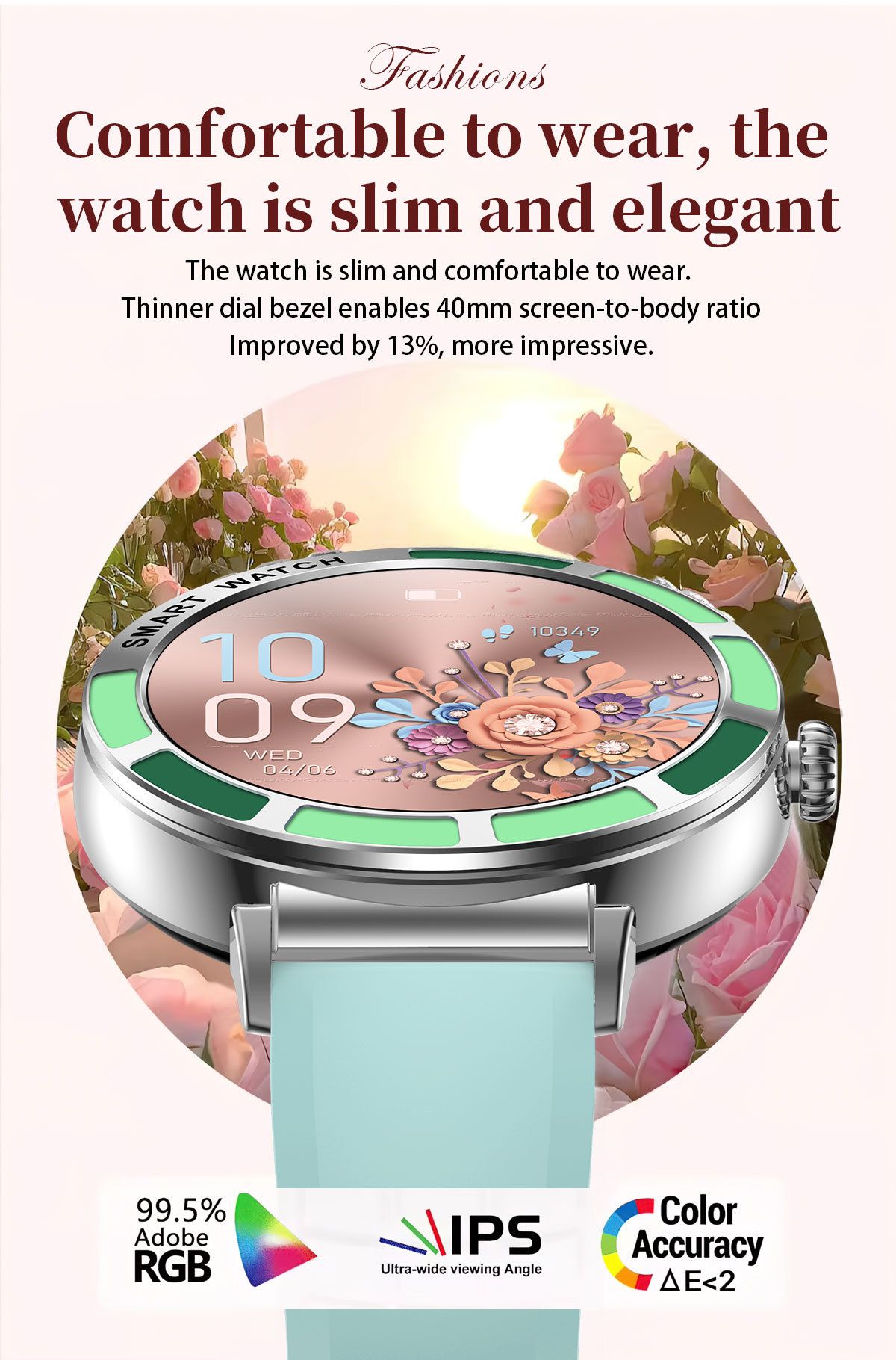 Bluetooth Smart Watch IP67 Waterproof Smartwatch with 100+Sports Modes-Gold - Image 3