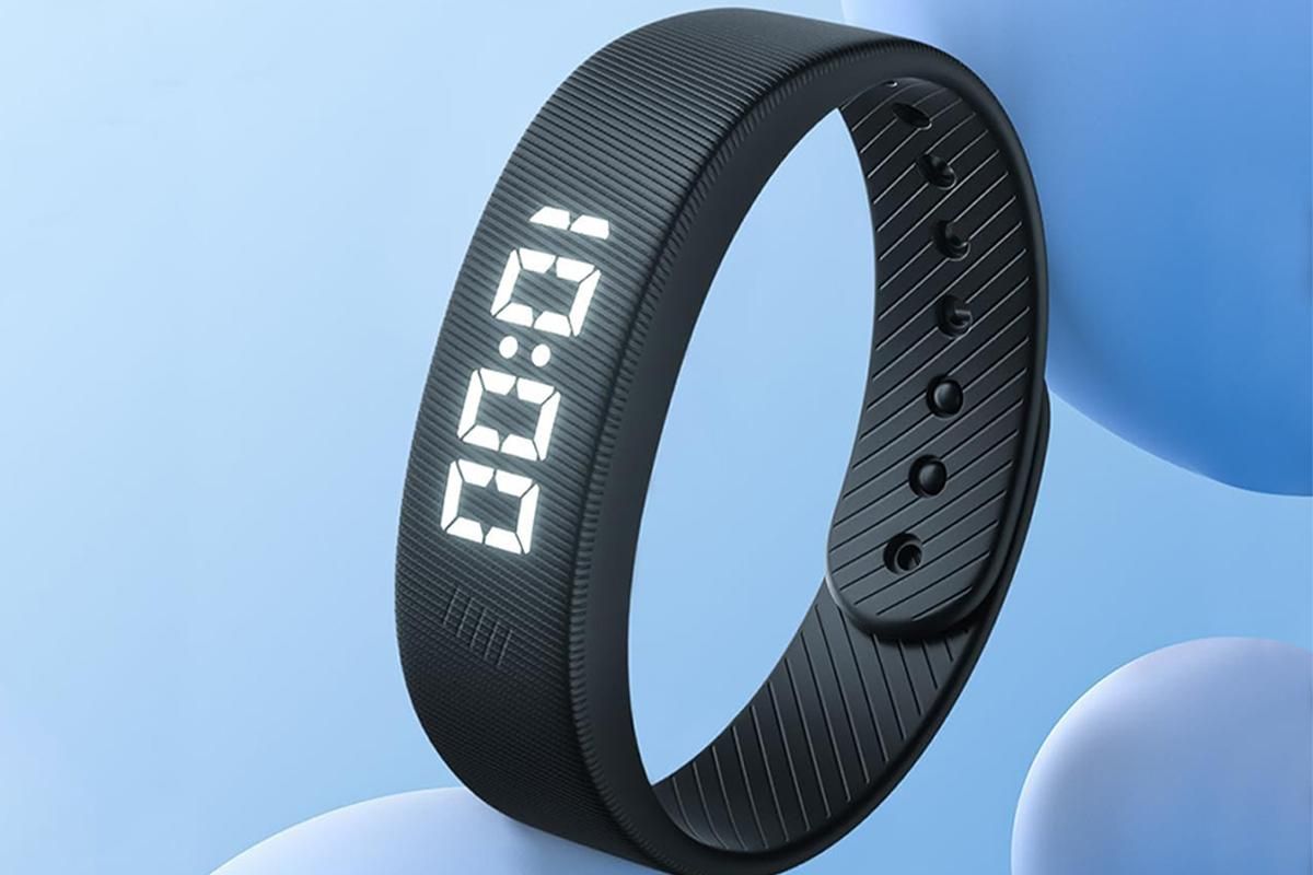 Digital Sports Watch Pedometer Vibrating Alarm Wristband - Black - Image 6