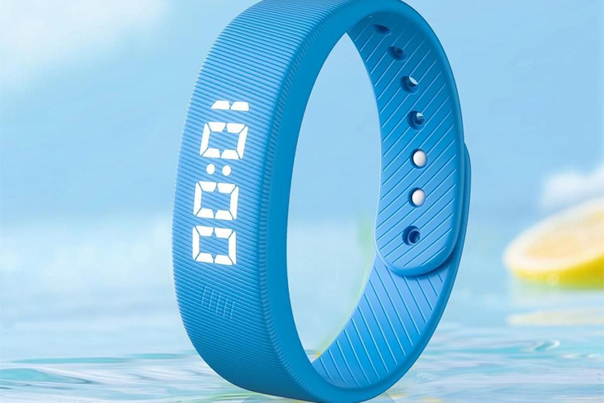Digital Sports Watch Pedometer Vibrating Alarm Wristband - Blue - Image 3