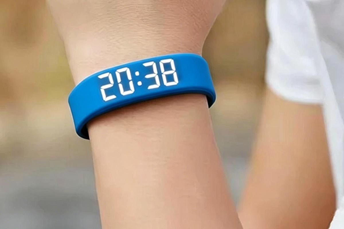Digital Sports Watch Pedometer Vibrating Alarm Wristband - Blue - Image 8