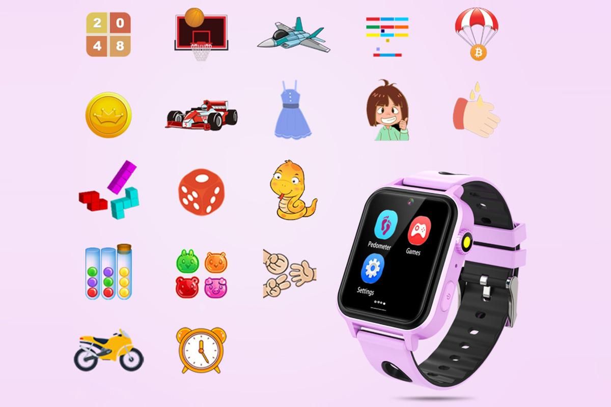 Smart Game Watch 30 Educational Games Word Learning for Boys Girls-Purple - Image 2
