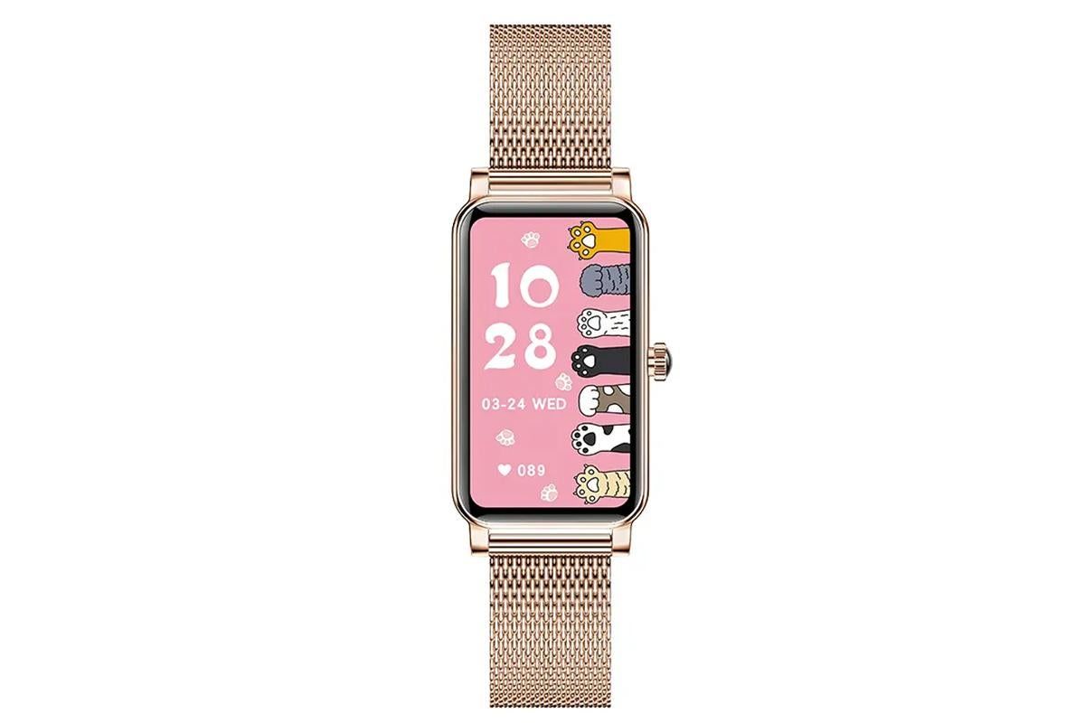 Smart Watch Women Fitness Tracker Sport Bracelet for Android iOS Phones-Gold - Image 2