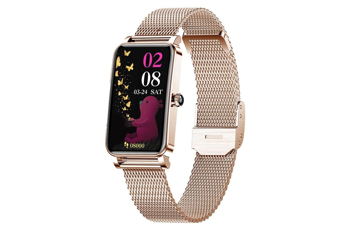 Smart Watch Women Fitness Tracker Sport Bracelet for Android iOS Phones-Gold - Image 8