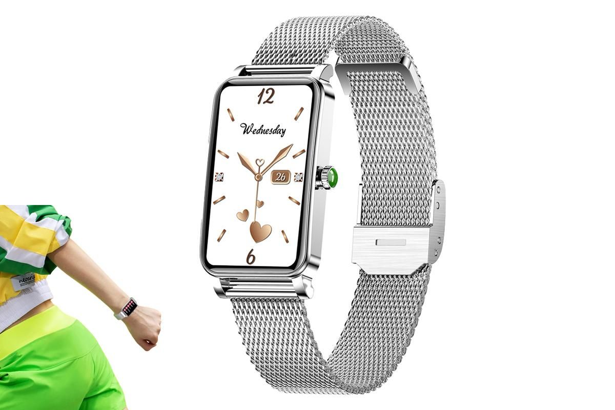 Smart Watch Women Fitness Tracker Sport Bracelet for Android iOS Phones-Silver - Image 1