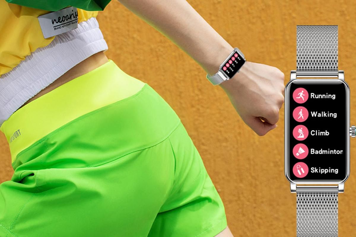 Smart Watch Women Fitness Tracker Sport Bracelet for Android iOS Phones-Silver - Image 5