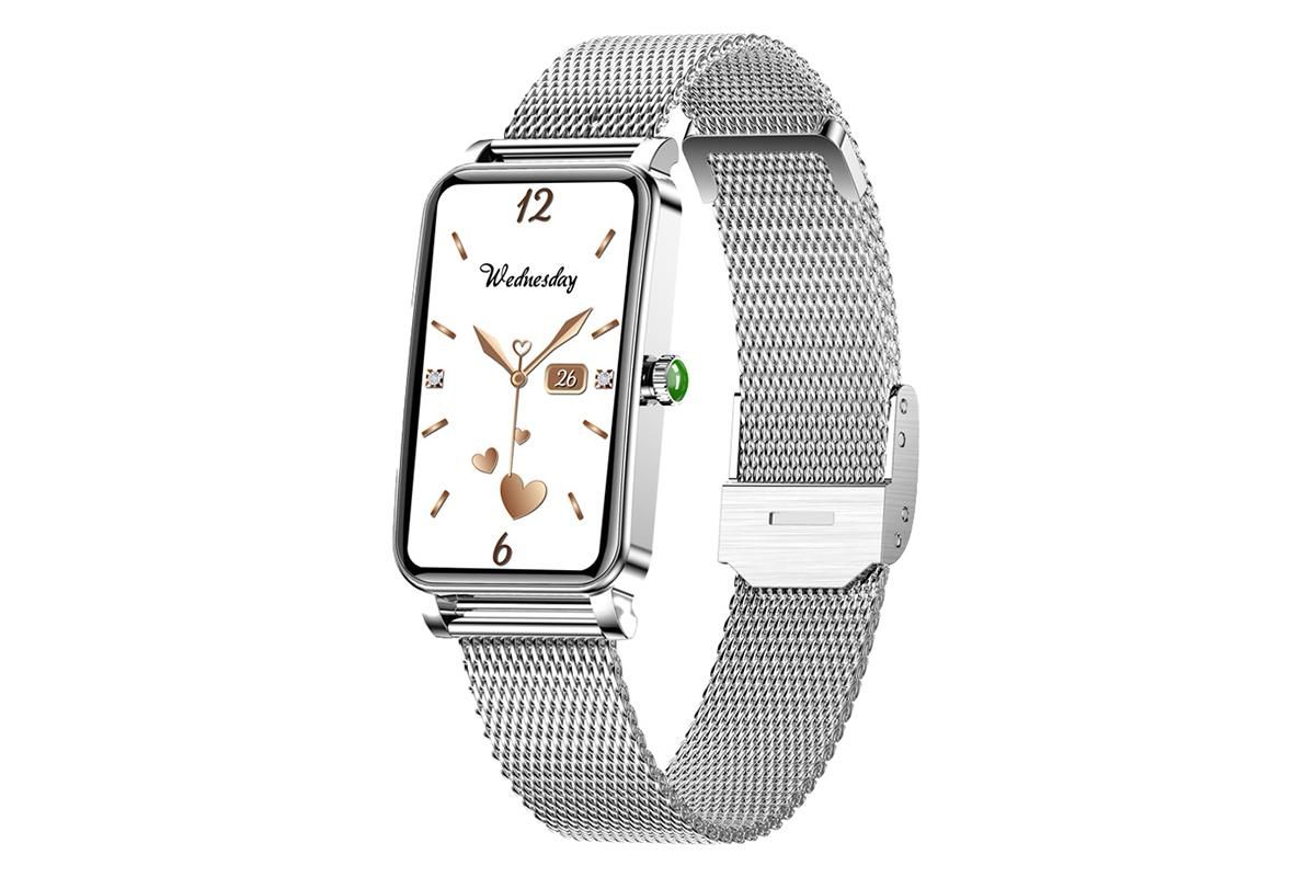 Smart Watch Women Fitness Tracker Sport Bracelet for Android iOS Phones-Silver - Image 6