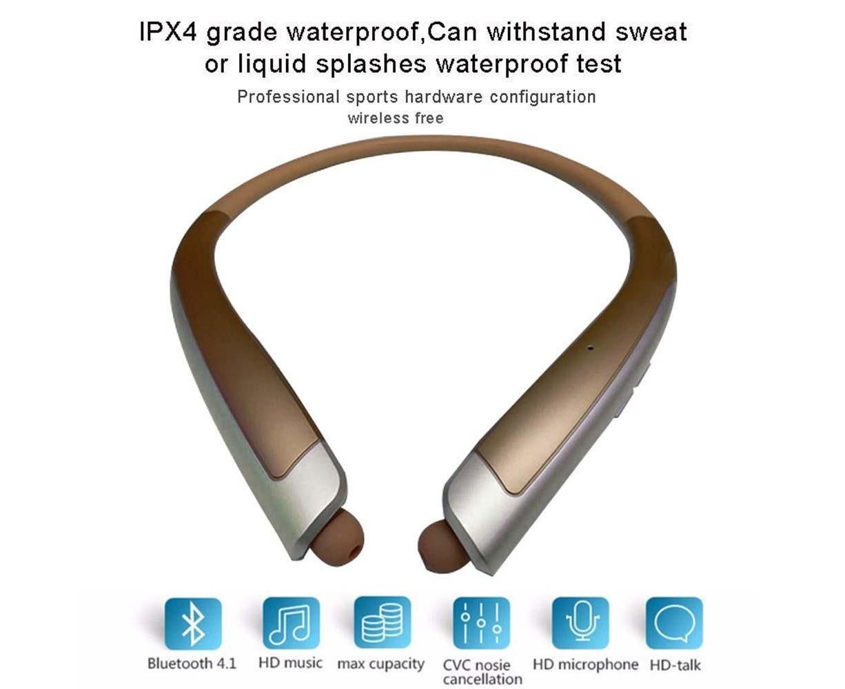 Bluetooth Headphone,Wireless Neckband Headset with Retractable Earbuds - Image 2