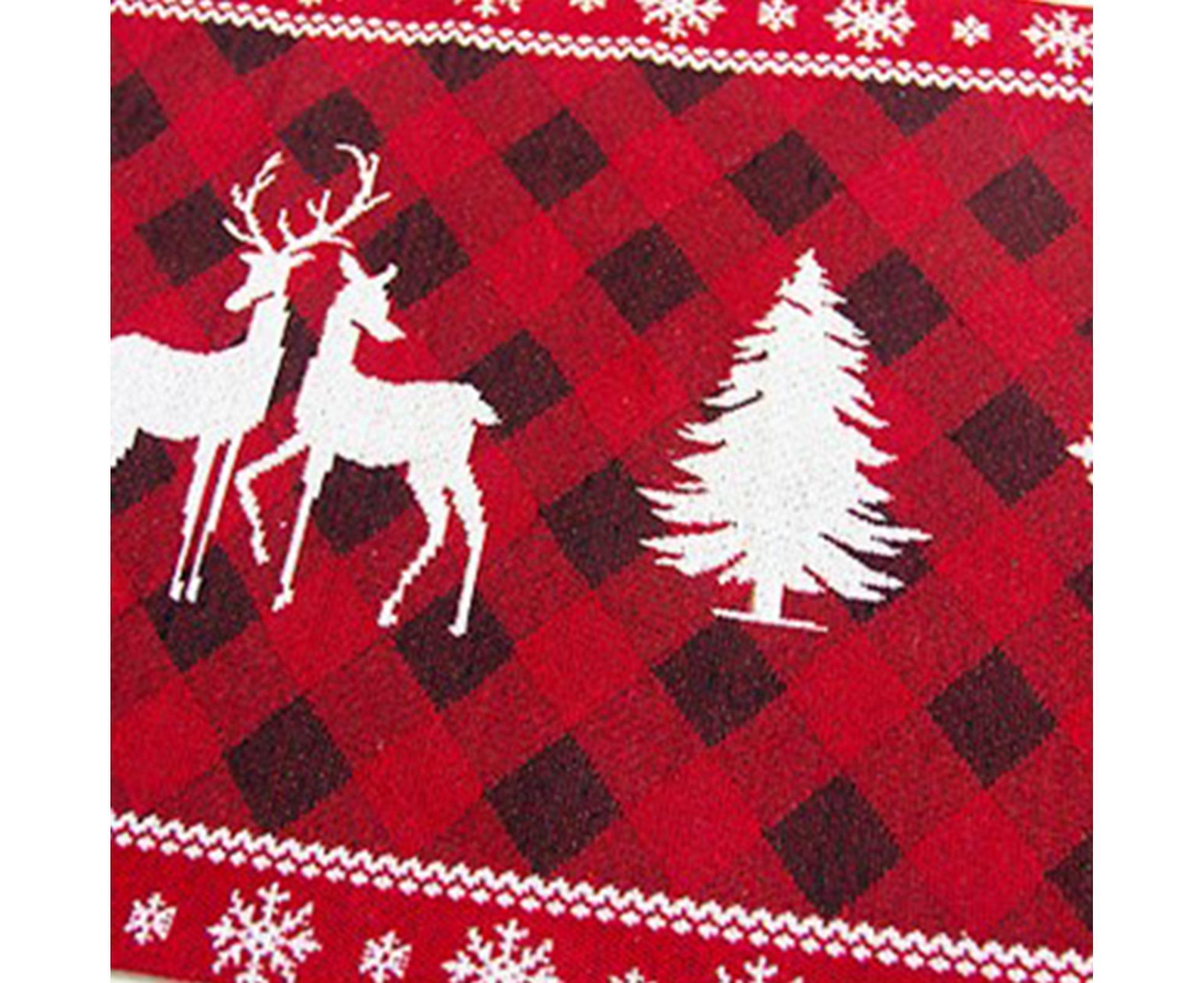 Table Runner Buffalo Plaid Checkered Cloth-Red - Image 7