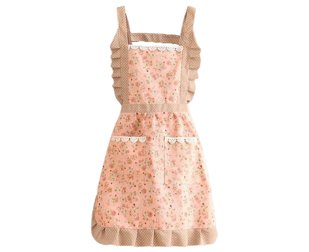 Cooking Apron - Layered Bib - Women's Pocketed - Image 1