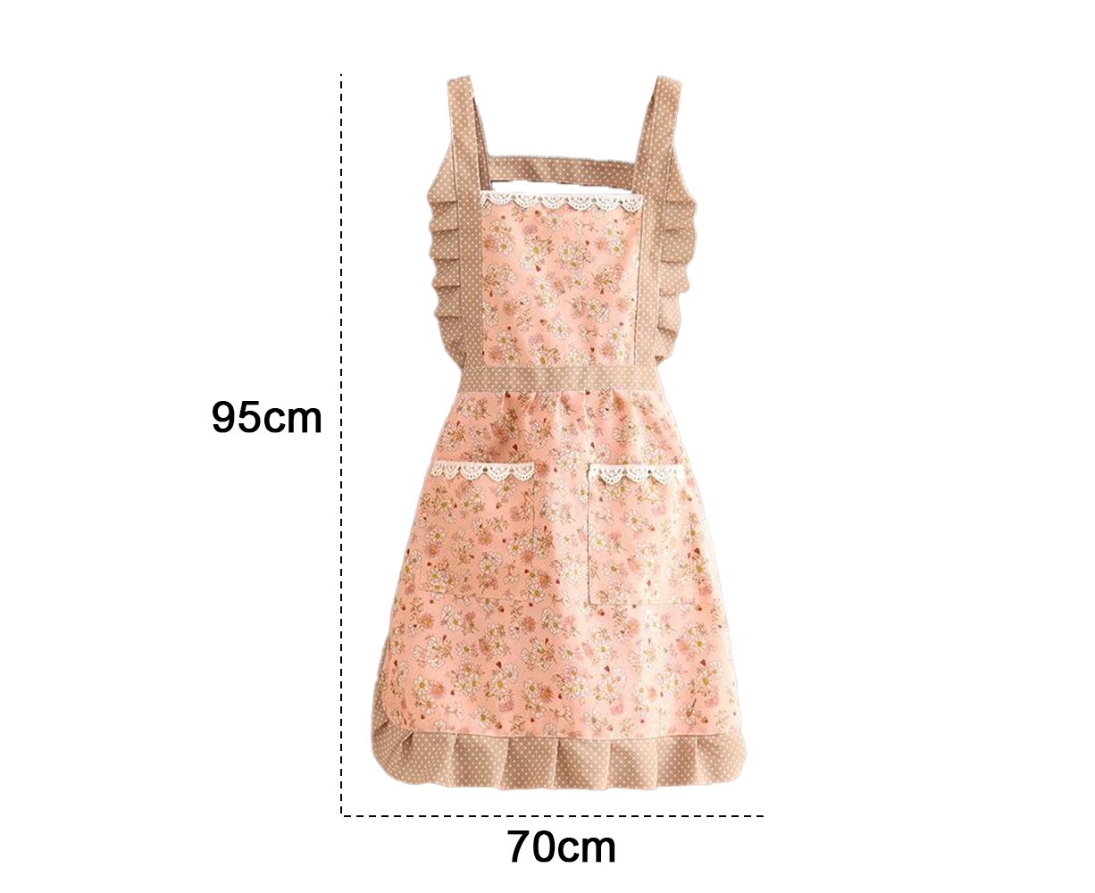 Cooking Apron - Layered Bib - Women's Pocketed - Image 2
