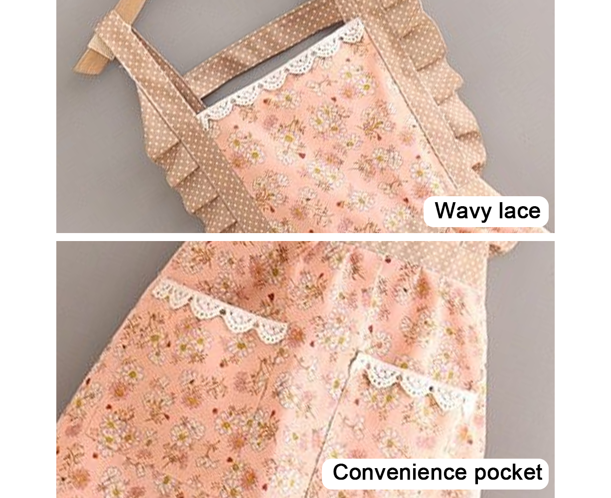 Cooking Apron - Layered Bib - Women's Pocketed - Image 4