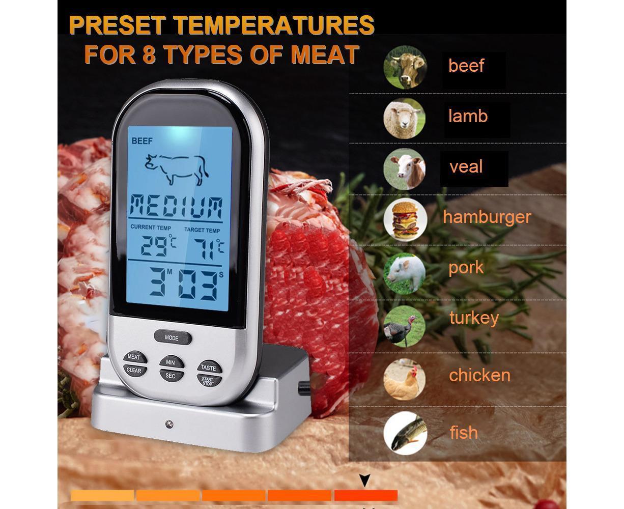 Digital Meat Thermometer - Wireless Remote - Waterproof - Image 2