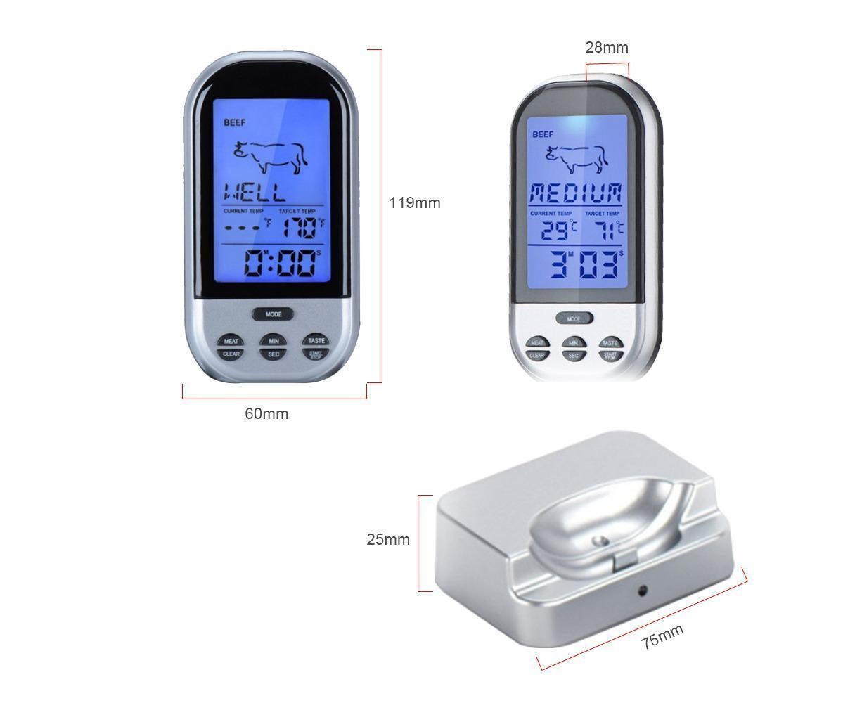 Digital Meat Thermometer - Wireless Remote - Waterproof - Image 4