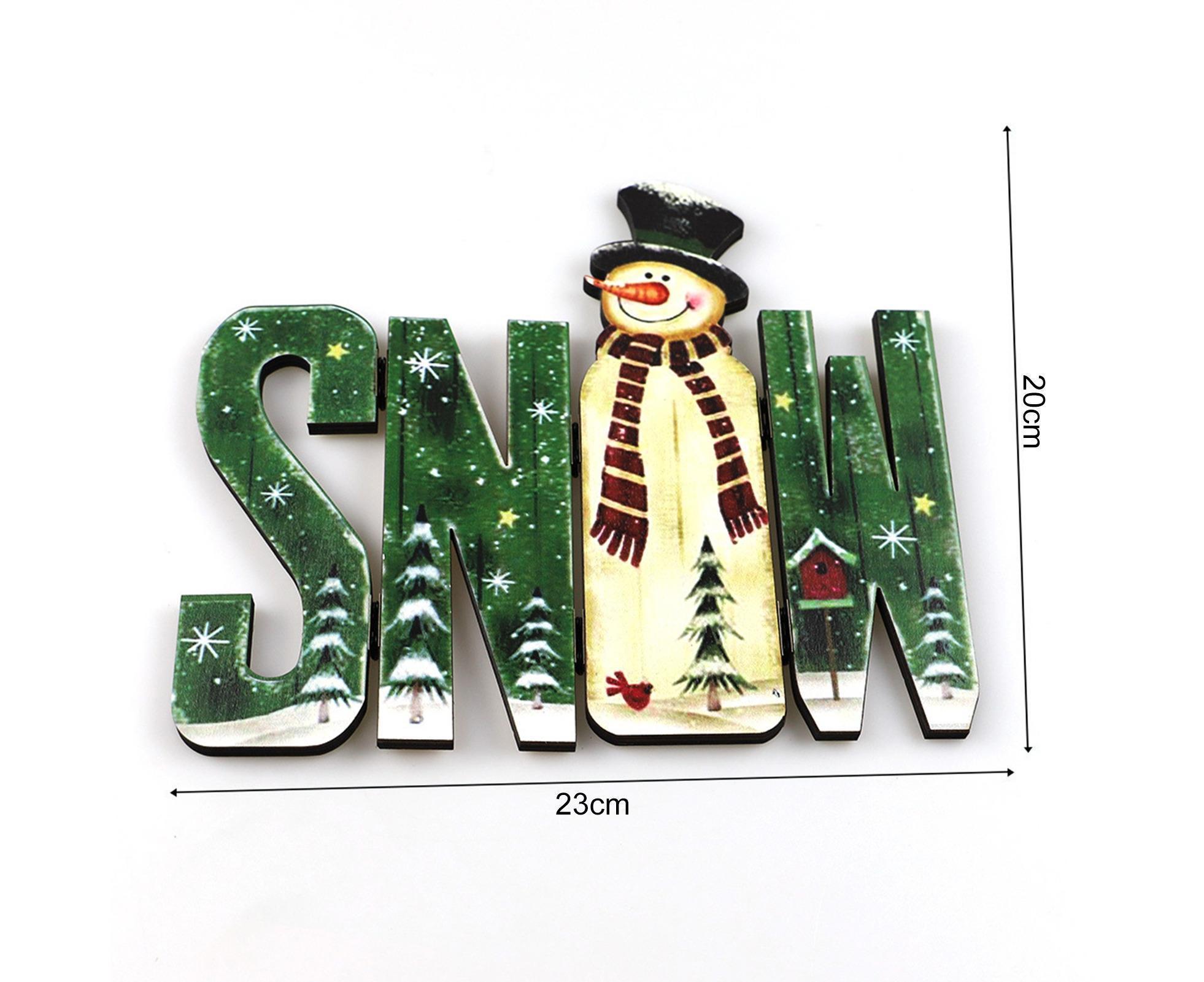 Foldable Eye-catching Christmas Ornament Wood Creative Cute Xmas Ornament for Decoration-Green - Image 5