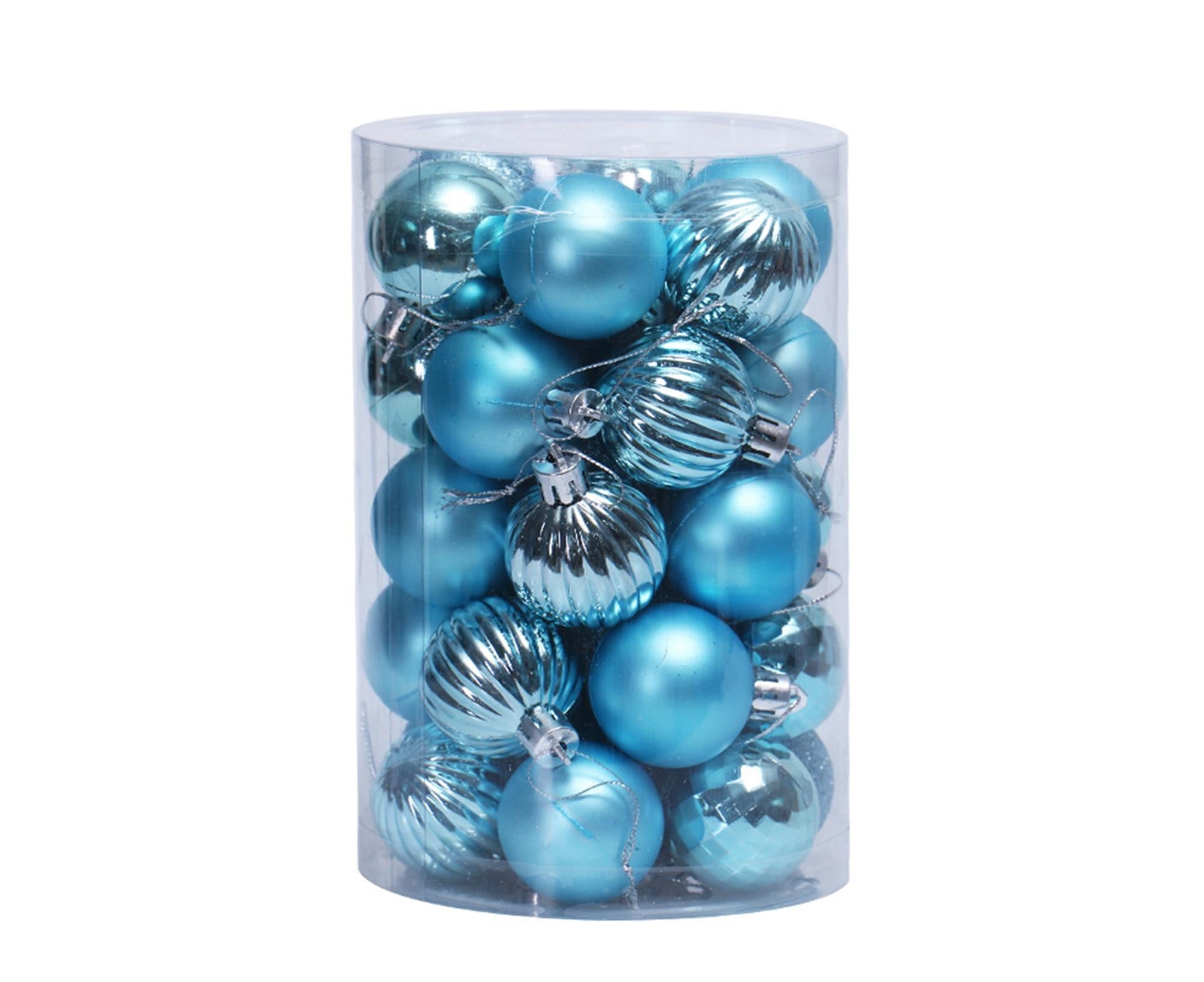 34Pcs Shatterproof Ball Ornament-Light Blue - Image 1