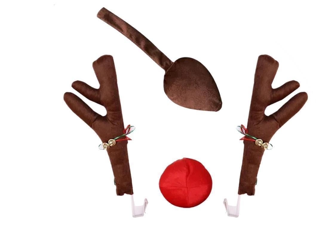 Car Deer Antlers Fabric Decoration-Brown - Image 1