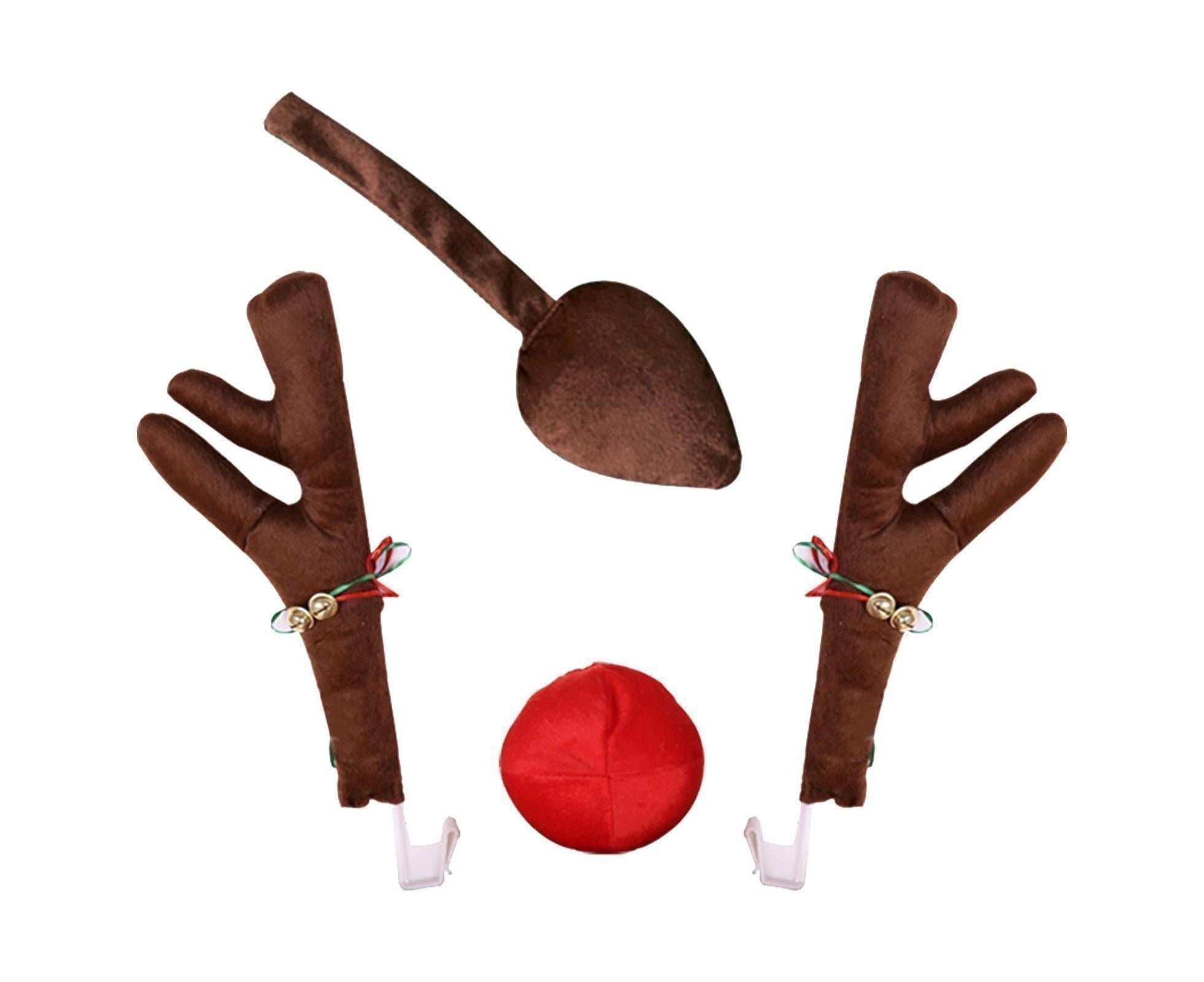 Car Deer Antlers Fabric Decoration-Brown - Image 2
