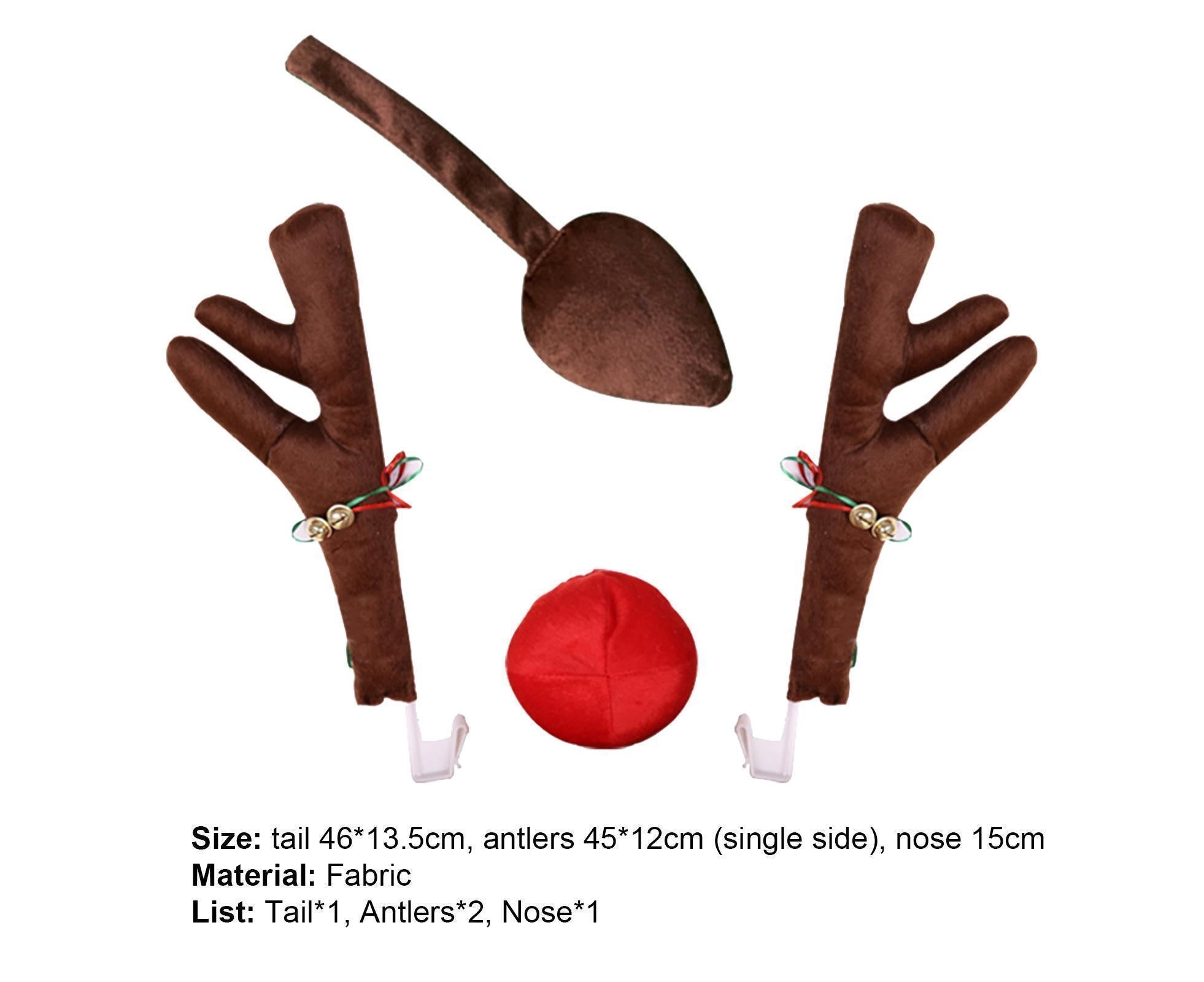Car Deer Antlers Fabric Decoration-Brown - Image 8