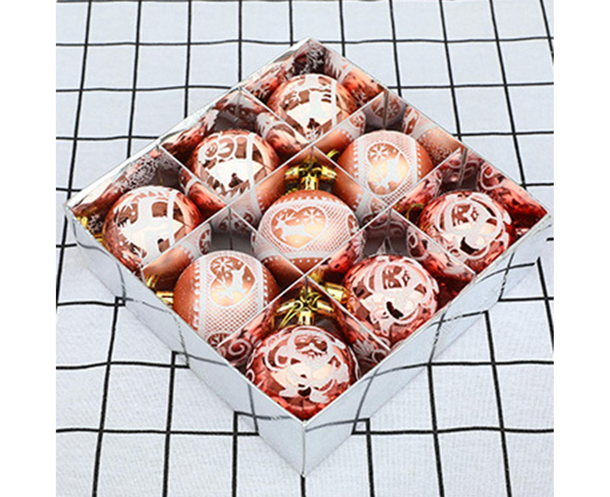 Xmas Ball Pendant Painted Balls-Rose Gold - Image 2