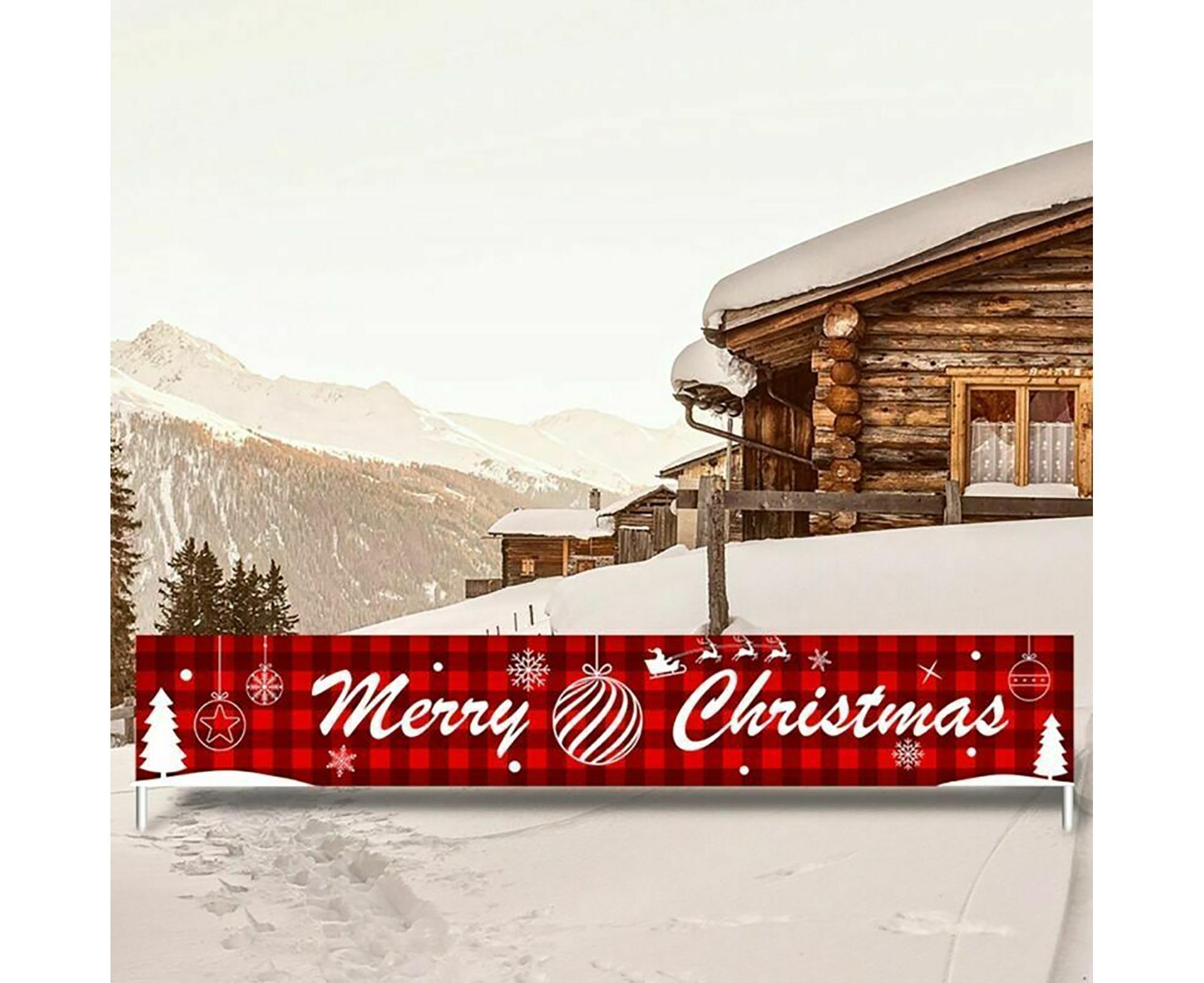Christmas Santa Claus Letter Porch Door Background Hanging Banner Party Decor-A - Image 7
