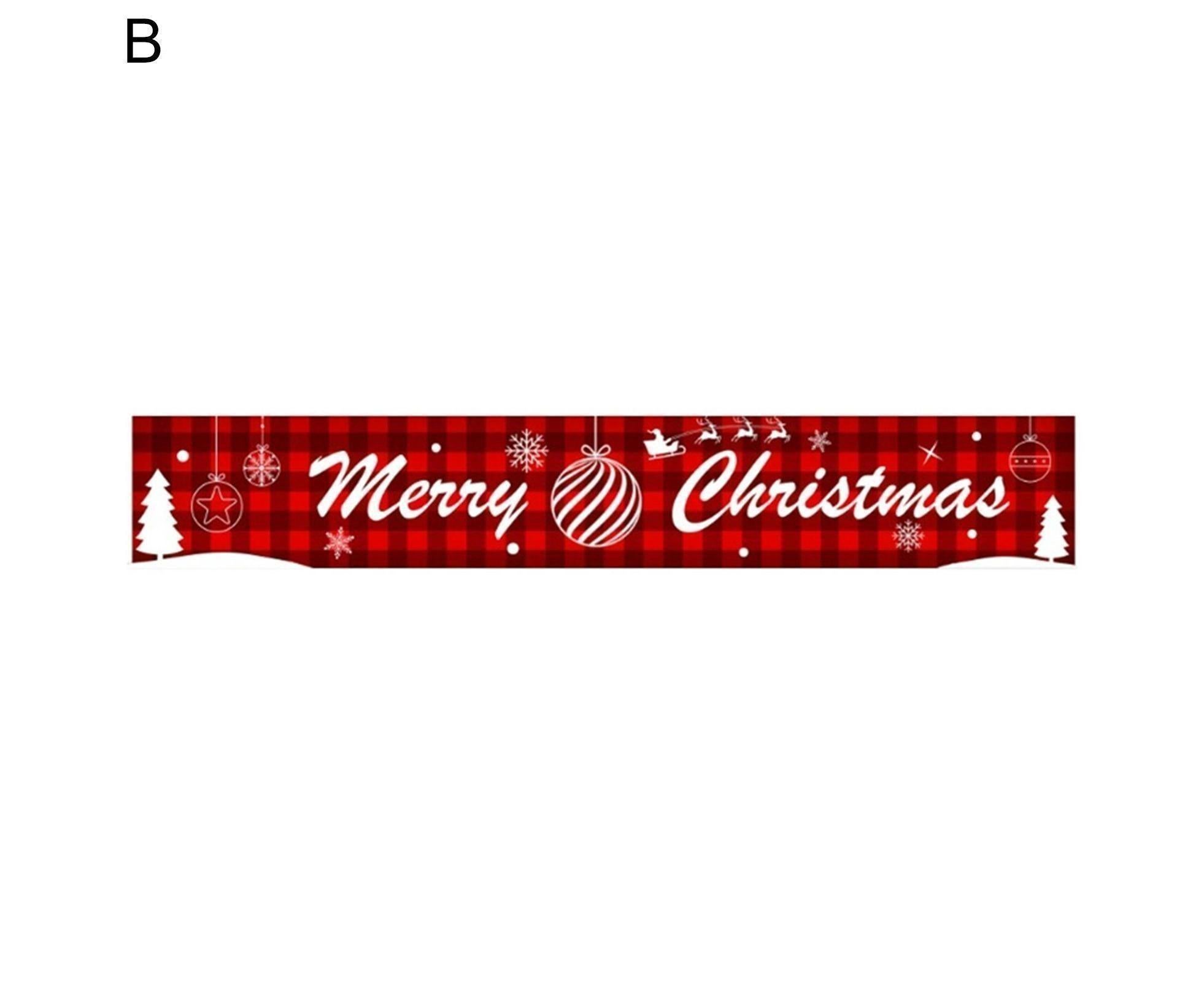 Christmas Santa Claus Letter Porch Door Background Hanging Banner Party Decor-A - Image 8