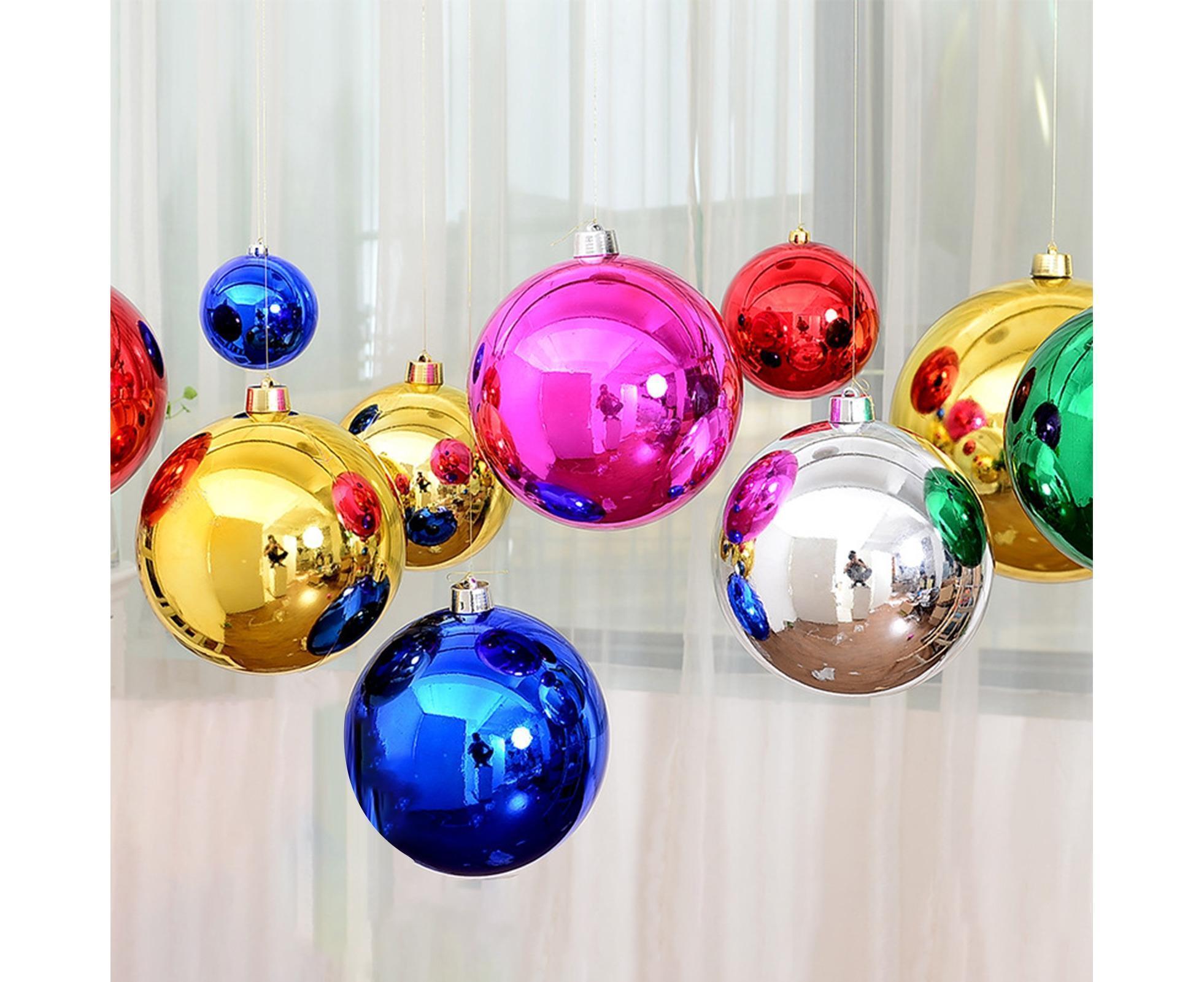 24Pcs Christmas Tree Balls Festival Home Party Mall Xmas Hanging Decor Ornament-Lake Blue 4cm - Image 3