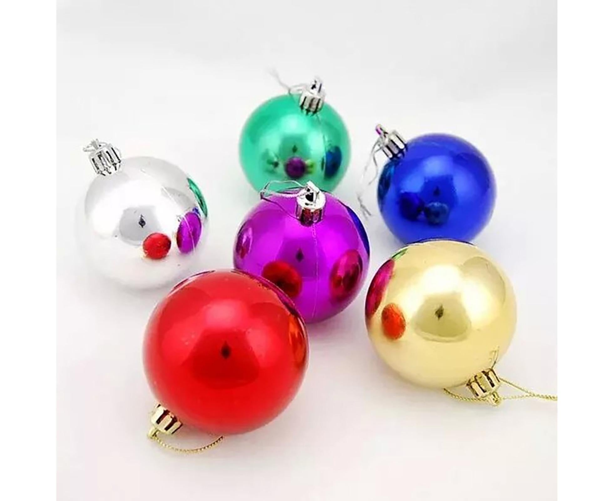 24Pcs Christmas Tree Balls Festival Home Party Mall Xmas Hanging Decor Ornament-Lake Blue 4cm - Image 4
