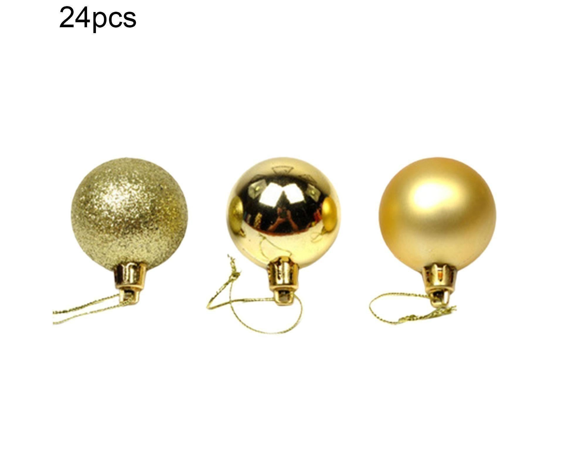 24Pcs Christmas Tree Balls Festival Home Party Mall Xmas Hanging Decor Ornament-Lake Blue 4cm - Image 7