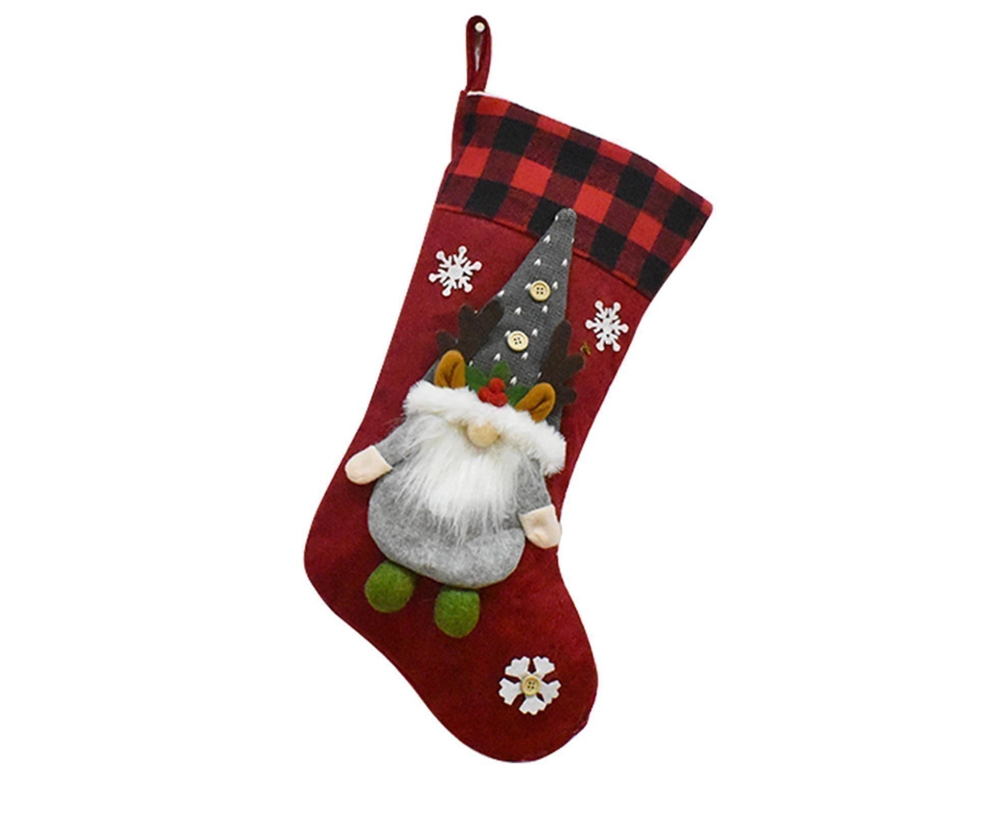 Xmas Stocking Knitted Hat babies Bag-Grey - Image 1